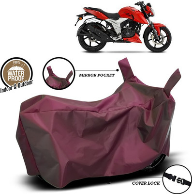 SEBONGO Waterproof Two Wheeler Cover for TVS(Apache RTR 160 4V, Maroon)