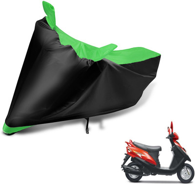 MOCKHE Two Wheeler Cover for Mahindra(Flyte, Black, Green)