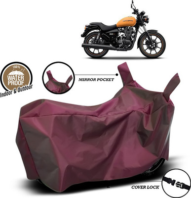 SEBONGO Waterproof Two Wheeler Cover for Royal Enfield(Thunderbird 500, Maroon)