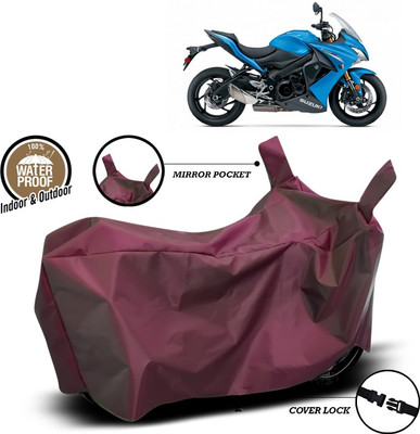 SEBONGO Waterproof Two Wheeler Cover for Suzuki(GSX S1000, Maroon)