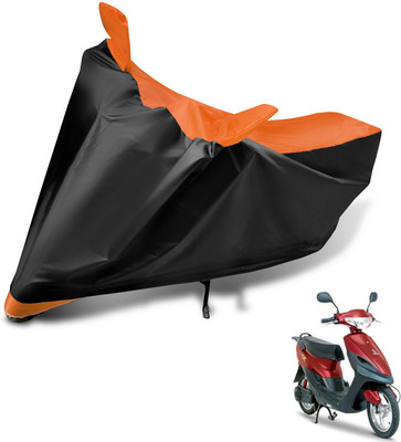 MOCKHE Two Wheeler Cover for Indian(Yo Spark, Black, Orange)