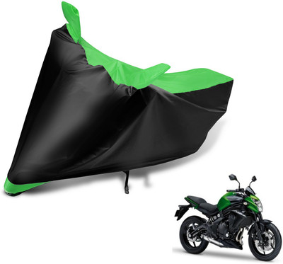 MOCKHE Two Wheeler Cover for Kawasaki(Z250, Black, Green)