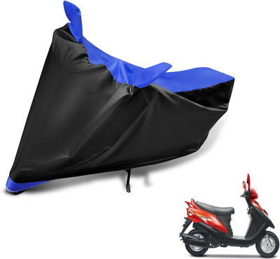 MOCKHE Two Wheeler Cover for Mahindra(Flyte, Black, Blue)