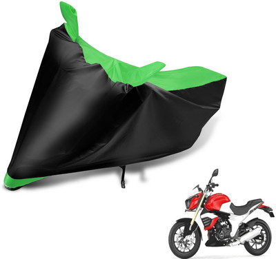 MOCKHE Two Wheeler Cover for Mahindra(Mojo, Black, Green)