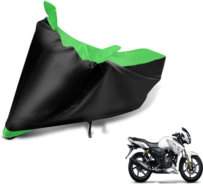 MOCKHE Two Wheeler Cover for TVS(Apache RTR 160, Black, Green)