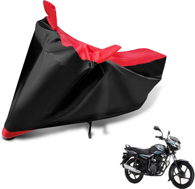 MOCKHE Two Wheeler Cover for Bajaj(Discover 100 DTS-i, Black, Red)