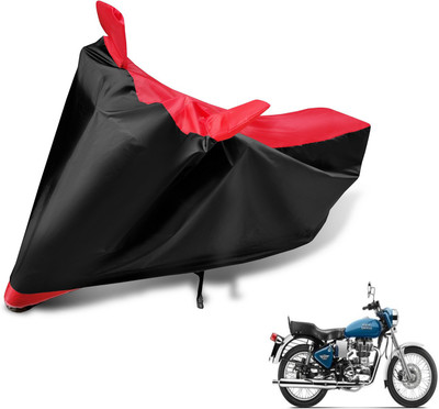 MOCKHE Two Wheeler Cover for Royal Enfield(Electra, Black, Red)