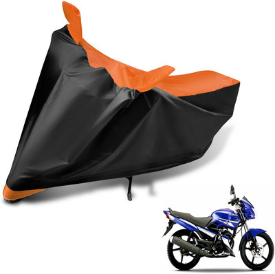 MOCKHE Two Wheeler Cover for Yamaha(Gladiator RS, Black, Orange)