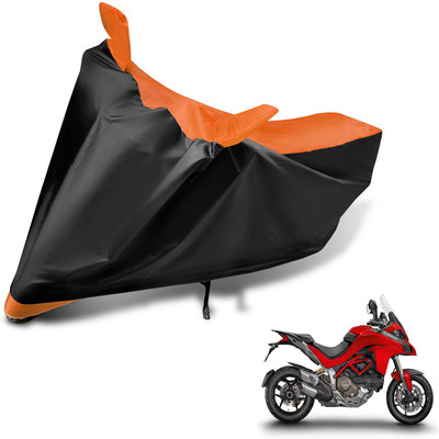 MOCKHE Two Wheeler Cover for Ducati(Multistrada, Black, Orange)