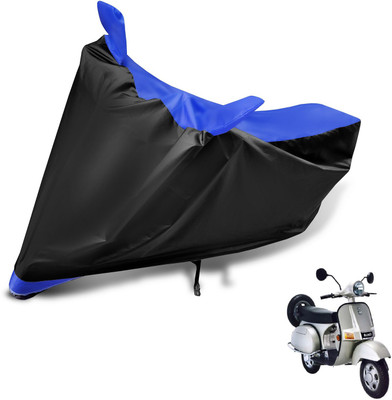 MOCKHE Two Wheeler Cover for Bajaj(Chetak, Black, Blue)