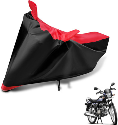 Auto Hub Two Wheeler Cover for Hero(Splendor Pro, Black, Red)