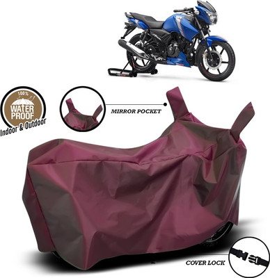 SEBONGO Waterproof Two Wheeler Cover for TVS(Apache RTR 160 4V, Maroon)