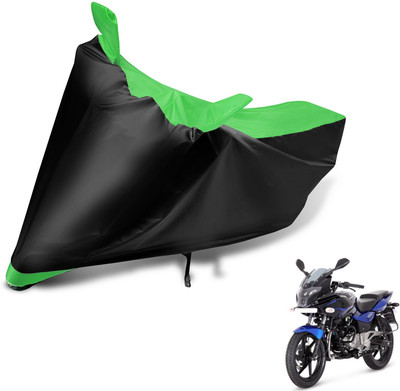 Auto Hub Two Wheeler Cover for Bajaj(Pulsar 220F, Black, Green)