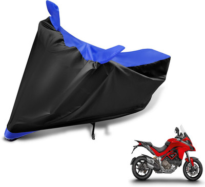 Auto Hub Two Wheeler Cover for Ducati(Multistrada, Black, Blue)
