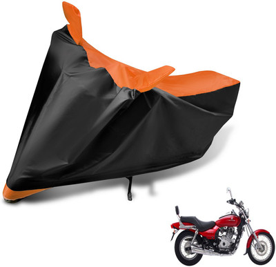 MOCKHE Two Wheeler Cover for Bajaj(Avenger 220 DTS-i, Black, Orange)