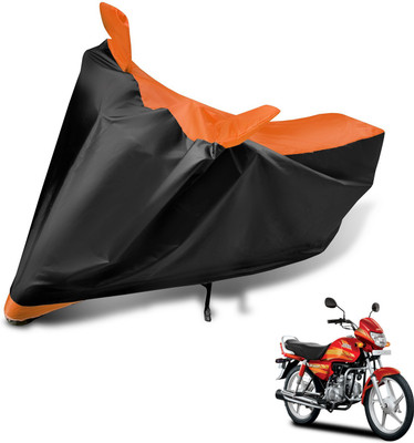 Auto Hub Two Wheeler Cover for Hero(CD deluxe, Black, Orange)