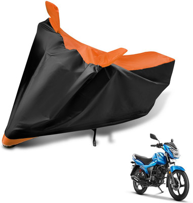 MOCKHE Two Wheeler Cover for TVS(Victor GLX, Black, Orange)
