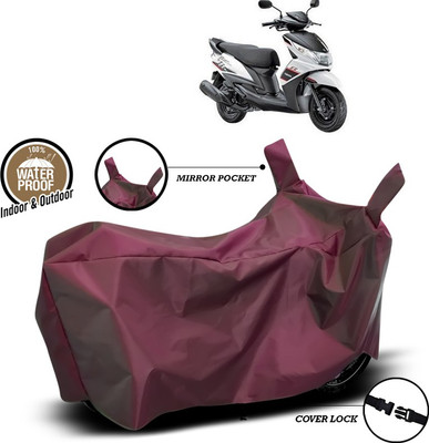 ANTHUB Waterproof Two Wheeler Cover for Yamaha(Ray Z, Maroon)