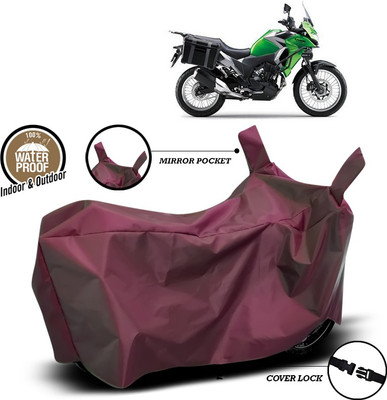 SEBONGO Waterproof Two Wheeler Cover for Kawasaki(Maroon)