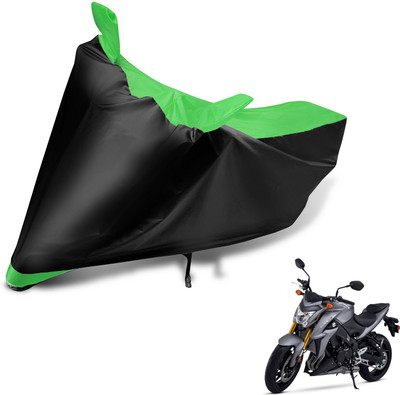 MOCKHE Two Wheeler Cover for Suzuki(GSX S1000, Black, Green)