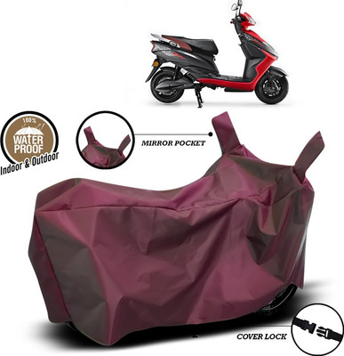SEBONGO Waterproof Two Wheeler Cover for Ampere(Maroon)