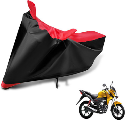 Auto Hub Two Wheeler Cover for Honda(CB Twister, Black, Red)