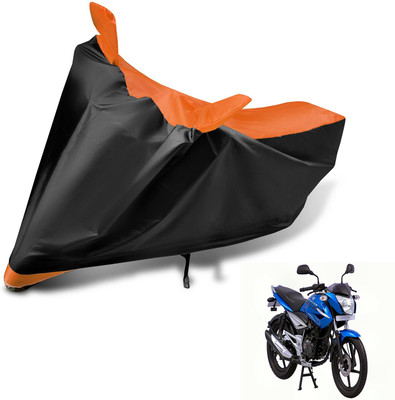 Auto Hub Two Wheeler Cover for Bajaj(XCD 125cc, Black, Orange)
