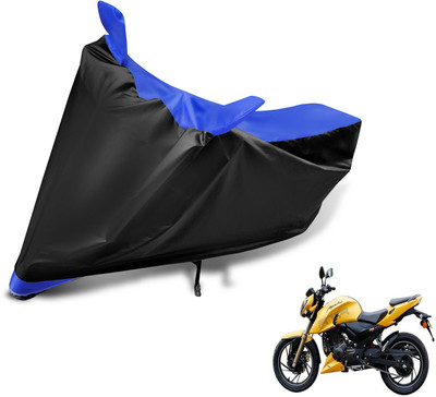 Auto Hub Waterproof Two Wheeler Cover for TVS(Apache RTR 200, Blue)