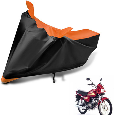 MOCKHE Two Wheeler Cover for Hero(Splendor, Black, Orange)