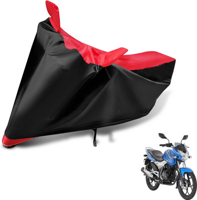 Auto Hub Two Wheeler Cover for Bajaj(Discover 125 DTS-i, Black, Red)