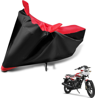 Auto Hub Two Wheeler Cover for TVS(Phoenix 125, Black, Red)