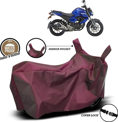 ANTHUB Waterproof Two Wheeler Cover for Yamaha(FZ S V3.0 FI, Maroon)