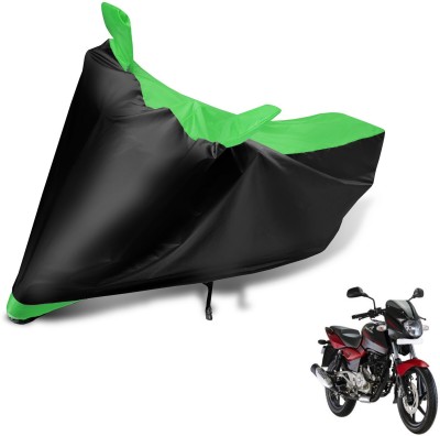 MOCKHE Two Wheeler Cover for Bajaj(Pulsar 180 DTS-i, Black, Green)