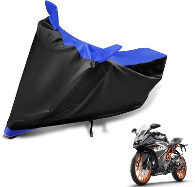 MOCKHE Two Wheeler Cover for KTM(RC 390, Black, Blue)