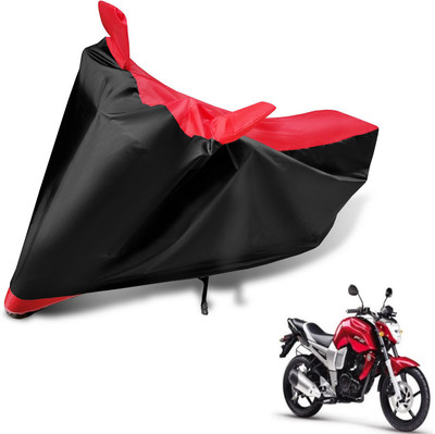 Auto Hub Two Wheeler Cover for Yamaha(FZ, Black, Red)