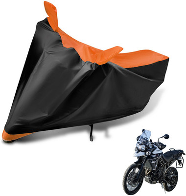 MOCKHE Two Wheeler Cover for Triumph(Tiger 800 XCA, Black, Orange)