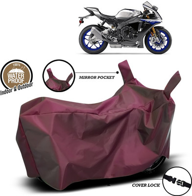 ANTHUB Waterproof Two Wheeler Cover for Yamaha(YZF R1M, Maroon)