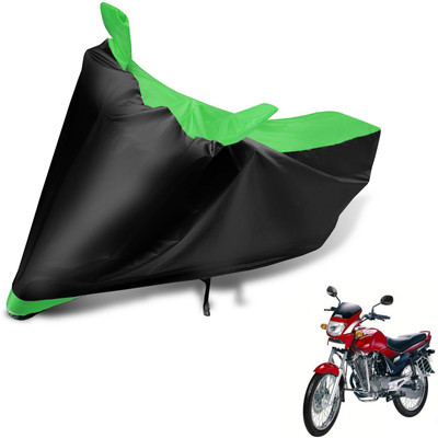 MOCKHE Two Wheeler Cover for Hero(Ambition, Black, Green)