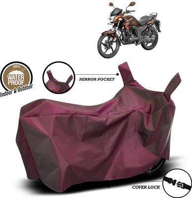 ANTHUB Waterproof Two Wheeler Cover for Hero(Hunk, Maroon)