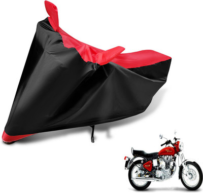 Auto Hub Two Wheeler Cover for Royal Enfield(Electra 5S, Black, Red)