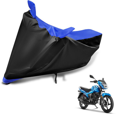 MOCKHE Two Wheeler Cover for TVS(Victor GLX, Black, Blue)