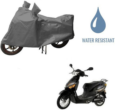 HYBRIDS COLLECTION Waterproof Two Wheeler Cover for Hero(Electric Zippy, Grey)