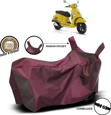 SEBONGO Waterproof Two Wheeler Cover for Vespa(Vespa VXL 150, Maroon)