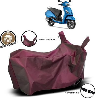 ANTHUB Waterproof Two Wheeler Cover for TVS(Jupiter, Maroon)