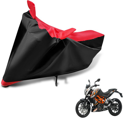 Auto Hub Two Wheeler Cover for KTM(Duke 390, Black, Red)