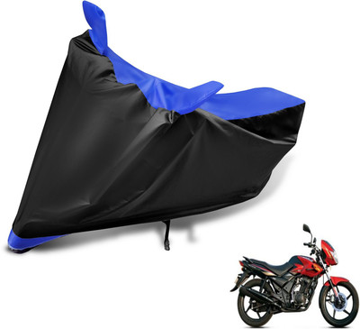 Auto Hub Two Wheeler Cover for TVS(Flame DS 125, Black, Blue)