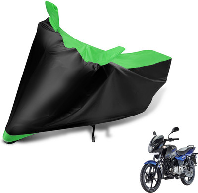 MOCKHE Two Wheeler Cover for Bajaj(Pulsar 150 DTS-i, Black, Green)