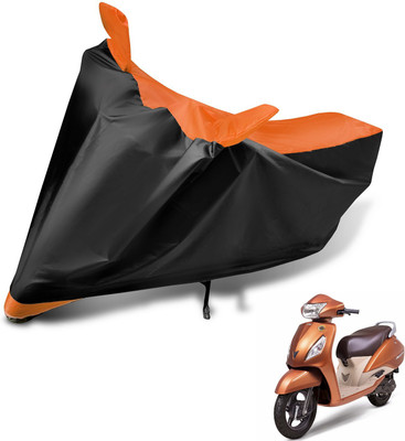 Auto Hub Two Wheeler Cover for TVS(Jupiter, Black, Orange)