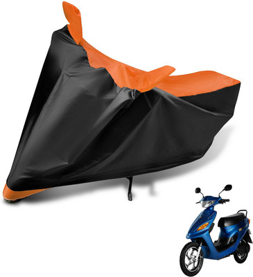 Auto Hub Two Wheeler Cover for Indian(Yo Electron, Black, Orange)