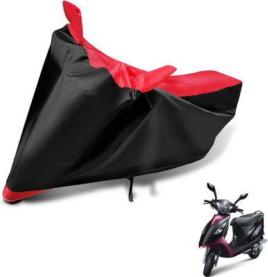 MOCKHE Two Wheeler Cover for TVS(Scooty Streak, Black, Red)